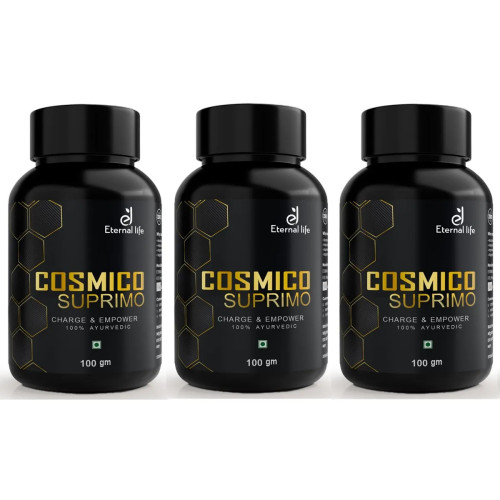 Eternal Life Ayurveda Cosmico Suprimo Charge & Empower For Men (100g, Pack of 3)