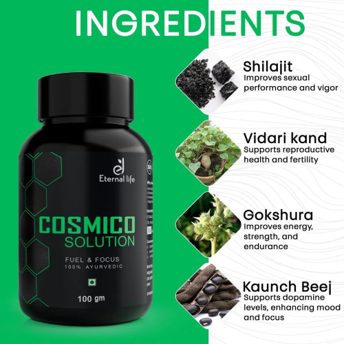 Eternal Life Ayurveda Cosmico Solution Fuel & Focus (100g)