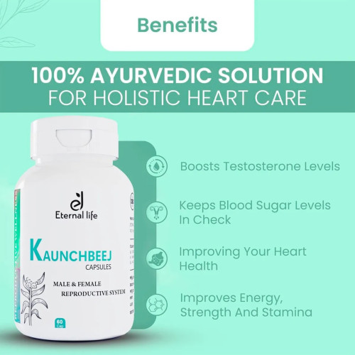 Eternal Life Ayurveda Kaunchbeej  Capsules (60cap)