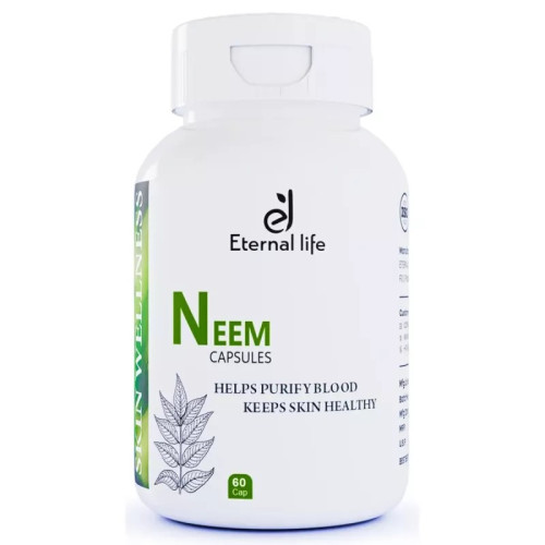 Eternal Life Ayurveda Neem  Capsules Helps Purify Blood (60cap)