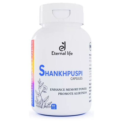Eternal Life Ayurveda Shankhpushpi  Capsules Enhance Memory Power (60cap)