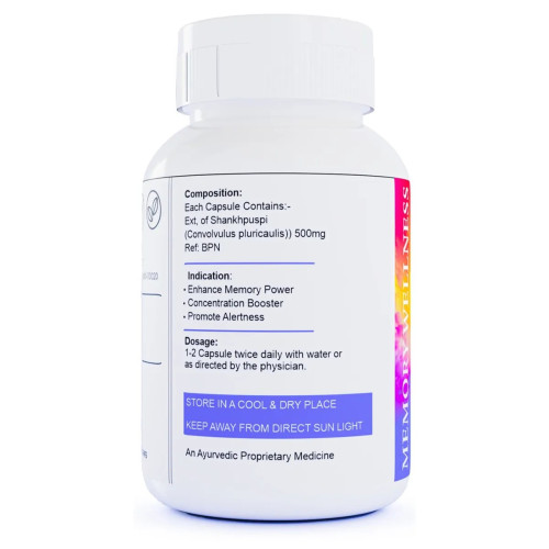 Eternal Life Ayurveda Shankhpushpi  Capsules Enhance Memory Power (60cap)