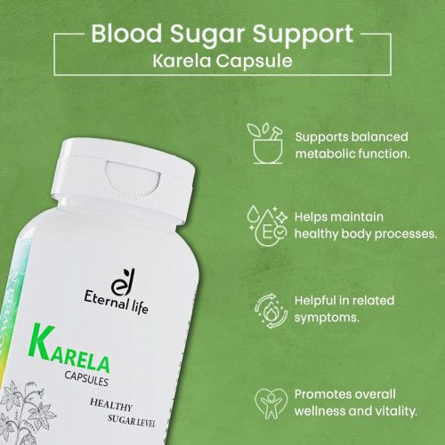 Eternal Life Ayurveda Karela  Capsules Healthy Sugar Level (60cap)