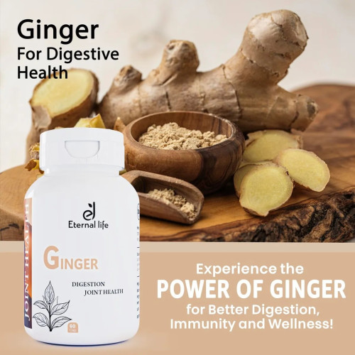 Eternal Life Ayurveda Ginger  Capsules Digestion Joint Health (60cap)