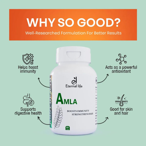 Eternal Life Ayurveda Amala  Capsules Boost Immunity (60cap)