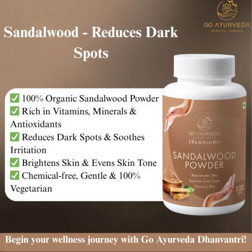 Go Ayurveda Dhanvantri Sandalwood Powder (100g)