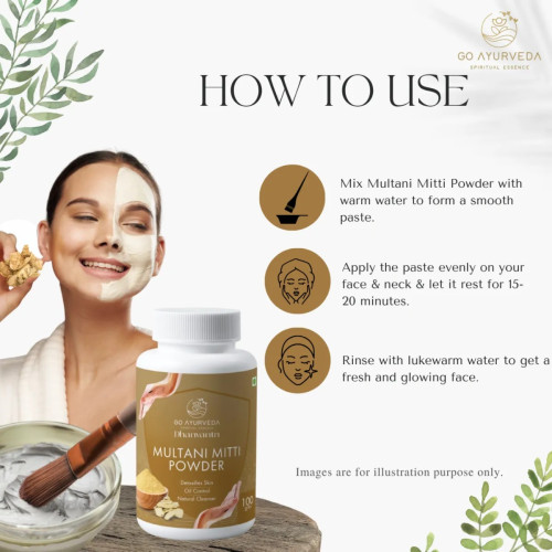 Go Ayurveda Dhanvantri Multani Mitti Powder (100g)