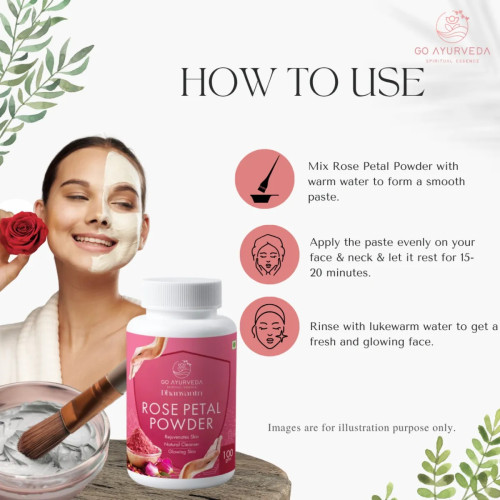 Go Ayurveda Dhanvantri Rose Petal Powder (100g)