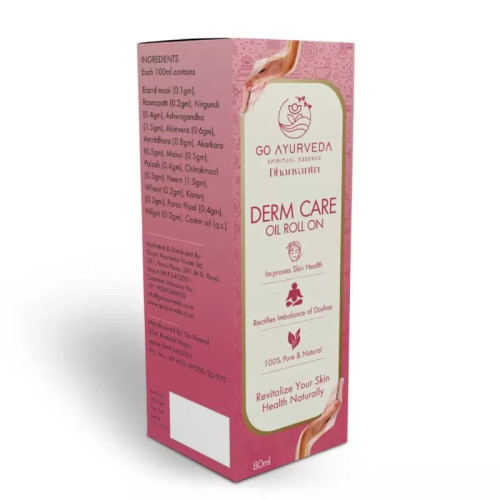 Go Ayurveda Dhanvantri Derm Care Oil Roll On (80ml)