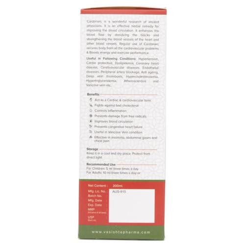 Vasishta Cardonarc Syrup (200ml)