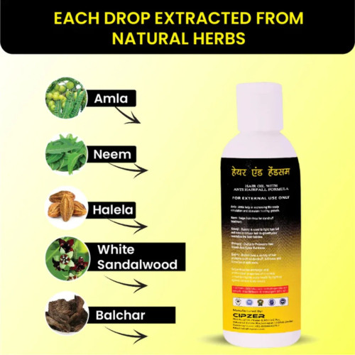 Cipzer Hair & Handsome Oil (100ml, Pack of 2)