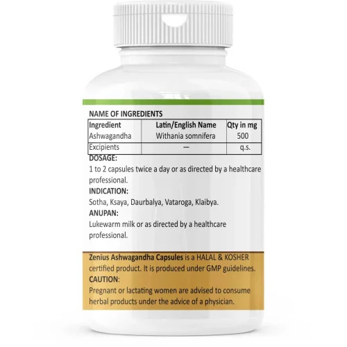 Zenius Ashwagandh  Capsules (60cap)