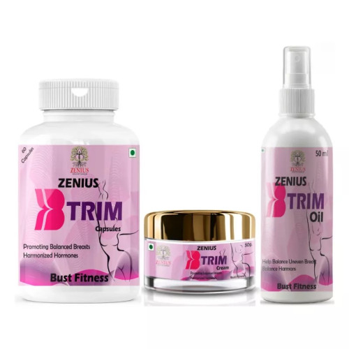 Zenius B Trim  Capsules + B Trim Cream + B Trim Oil (60cap + 50g Cream + 50ml Oil) (1Pack)