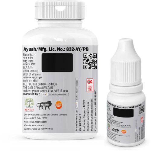 Zenius Eyevitan  Capsules + Eyevitan Drops (60cap + 10ml Drops) (1Pack)