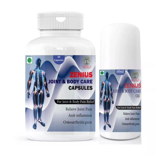 Zenius Joint Care  Capsulesule + Joint & Body Care Oil (60cap + 60ml Oil) (1Pack)