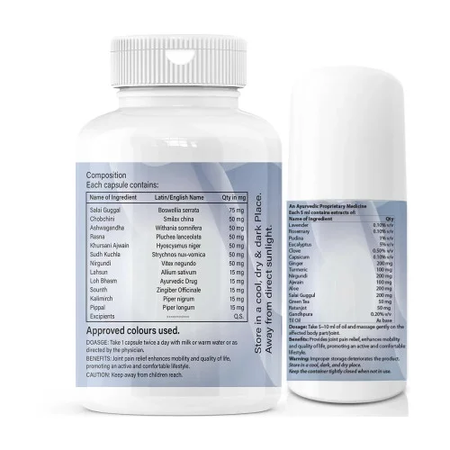 Zenius Joint Care  Capsulesule + Joint & Body Care Oil (60cap + 60ml Oil) (1Pack)