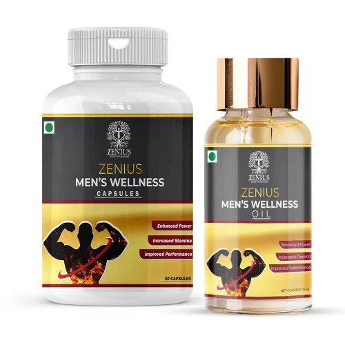 Zenius Men'S Wellness  Capsules + Men'S Wellness Oil (60cap + 15ml Oil) (1Pack)