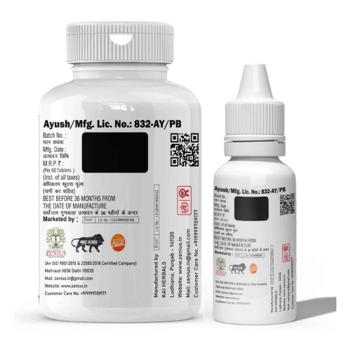 Zenius Migranoxil  Tablets + Migranoxil Drops (60 Tablets + 30ml Drops) (1Pack)