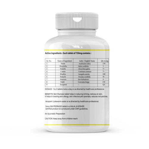 Zenius Psoriasis  Tablets (60 Tablets)
