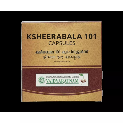 Vaidyaratnam 101 Ksheerabala Soft Gel  Capsulesule (100 Tablets)