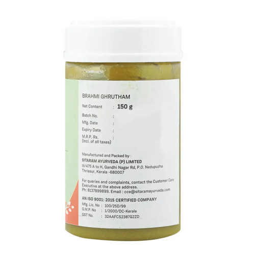 Sitaram Ayurveda Brahmi Ghrutham (150g)
