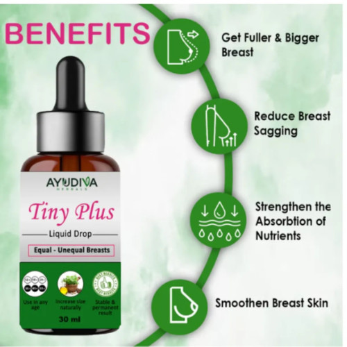 Ayudiva Herbals Tiny Plus Breast Liquid Drop (30ml, Pack of 6)