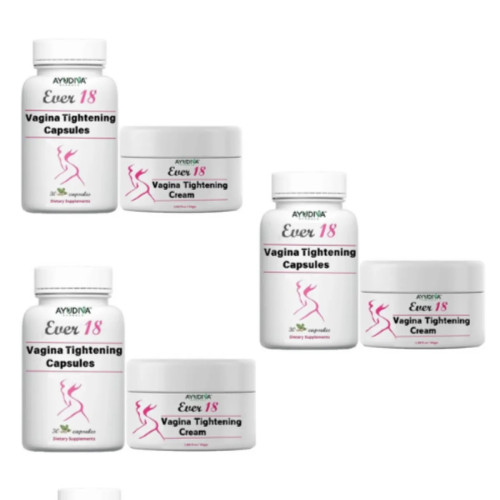Ayudiva Herbals Vagina Tightening  Capsulesule And Cream Combo Ever18  Capsulesule And Cream Combo (30  Capsulesule + Cream 50g) (1Pack, Pack of 3)