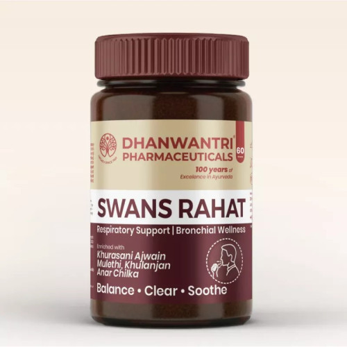 Dhanwantri Pharmaceuticals Swans Rahat  Tablets (60 Tablets)