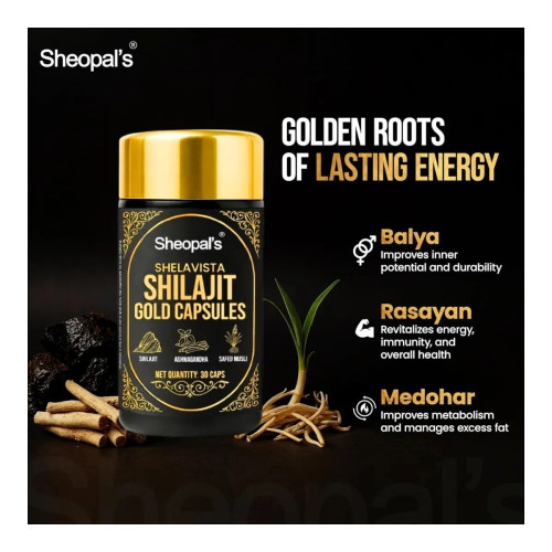 Sheopals Shelavista Shilajit Gold  Capsules (30cap, Pack of 2)