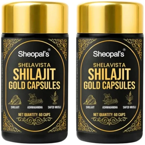 Sheopals Shelavista Shilajit Gold  Capsules (60cap, Pack of 2)