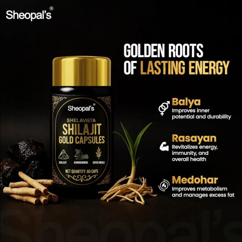 Sheopals Shelavista Shilajit Gold  Capsules (60cap, Pack of 2)