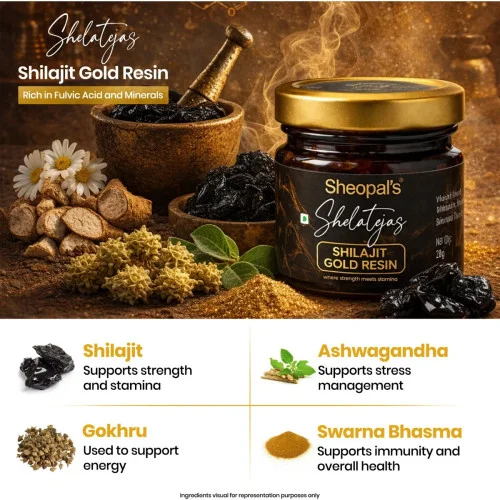 Sheopals Shelatejas Shilajit Gold Resin (20g)