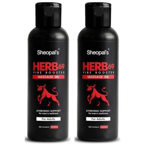 Sheopals Herb 69 Vibe Booster Massage Oil (50ml, Pack of 2)