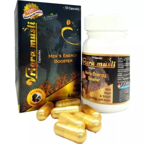 Vrinda Viagra Stamina & Energy Booster Musli  Capsules For Men (10 Capsules)