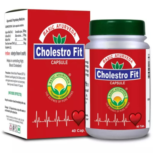 Basic Ayurveda Cholestro Fit  Capsulesule (40 Capsules)