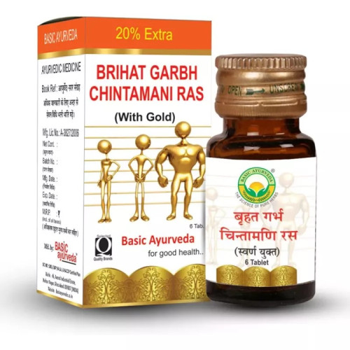 Basic Ayurveda Brihat Garbh Chintamani Ras (6 Tablets)