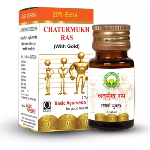 Basic Ayurveda Chaturmukh Ras (6 Tablets)
