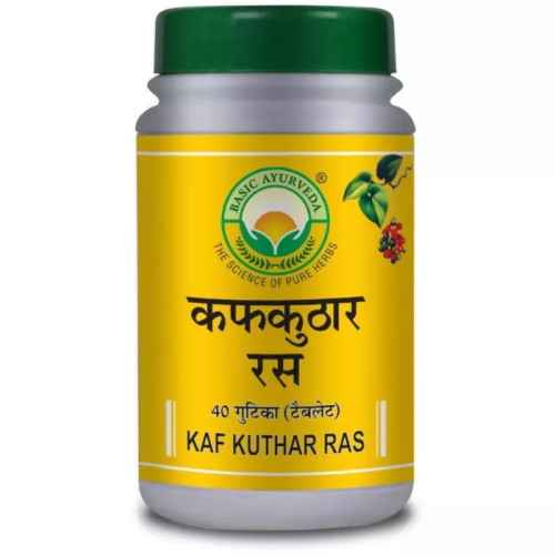 Basic Ayurveda Kaf Kuthar Ras (40 Tablets)