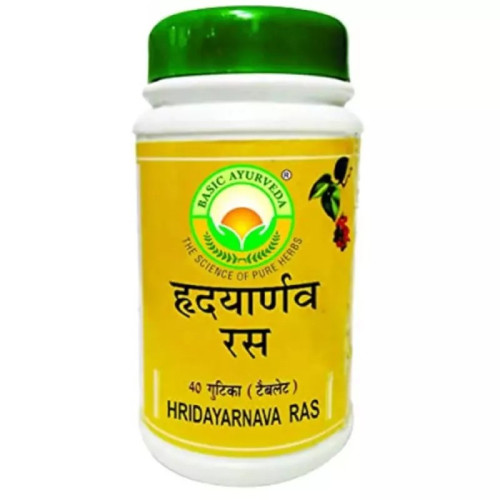 Basic Ayurveda Kridayarnava Ras (40 Tablets)