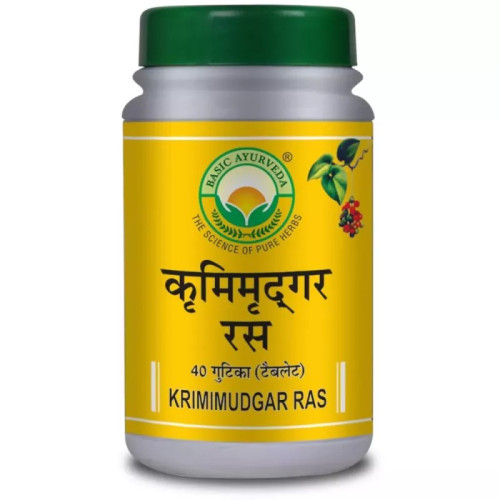 Basic Ayurveda Krimimudar Ras (40 Tablets)