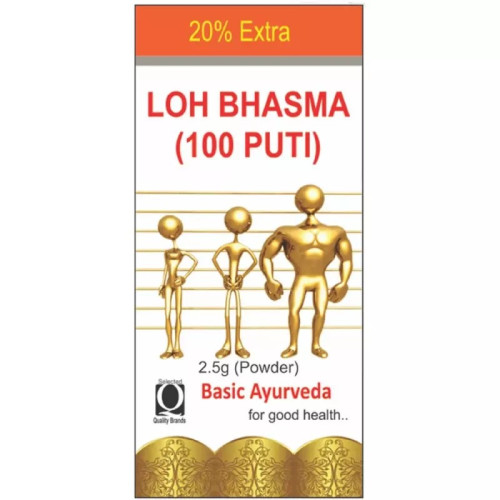 Basic Ayurveda Loh Bhasma(100Puti) (2.5g)
