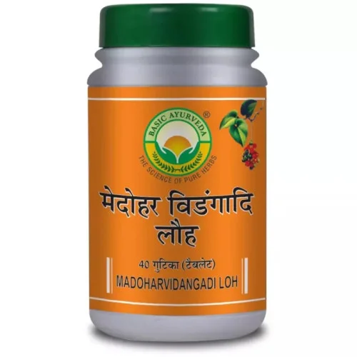 Basic Ayurveda Medohar Vidangadi Loh (40 Tablets)