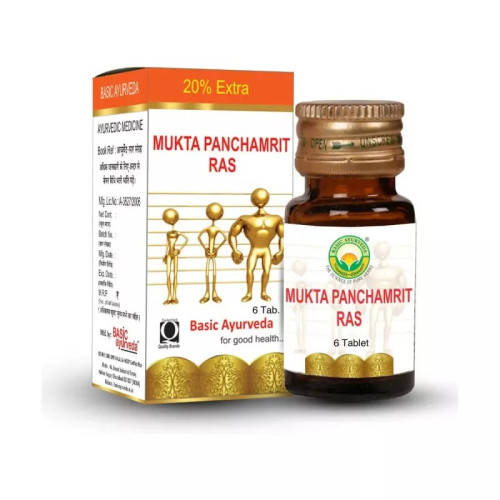 Basic Ayurveda Mukta Panchamrit Ras (6 Tablets)