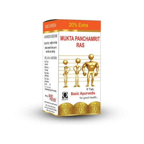 Basic Ayurveda Mukta Panchamrit Ras (6 Tablets)