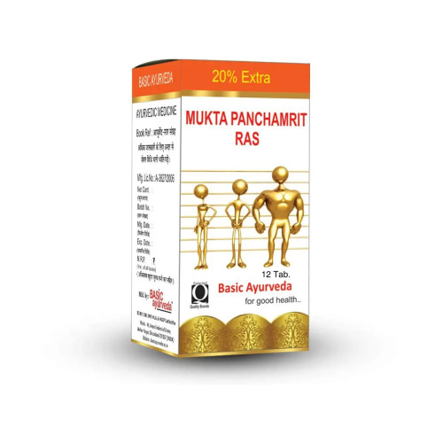 Basic Ayurveda Mukta Panchamrit Ras (12 Tablets)