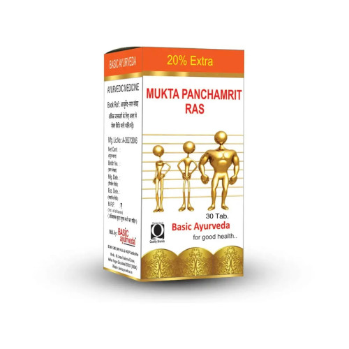Basic Ayurveda Mukta Panchamrit Ras (30 Tablets)
