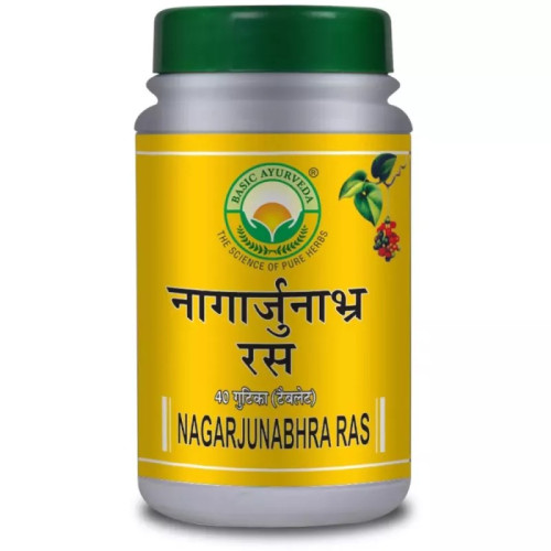 Basic Ayurveda Nagarjunabhra Ras (40 Tablets)