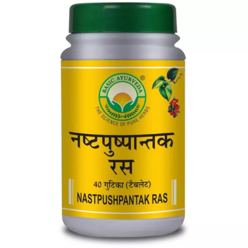 Basic Ayurveda Nast Pushpantak Ras (40 Tablets)