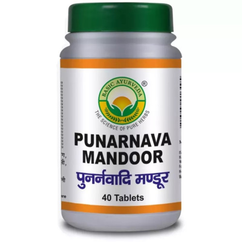 Basic Ayurveda Punarnavadi Mandoor (40 Tablets)