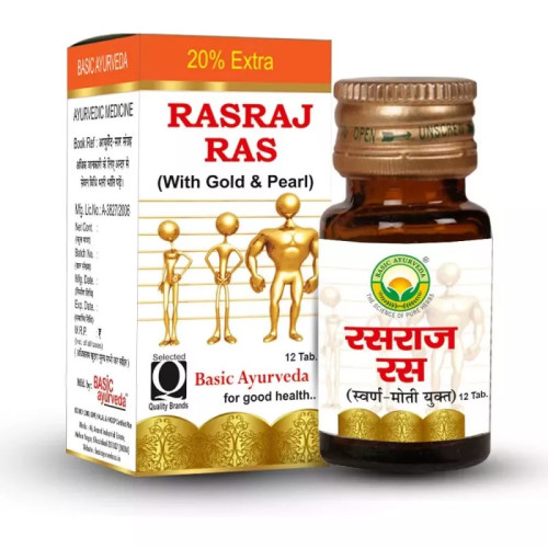 Basic Ayurveda Ras Raj Ras (12 Tablets)